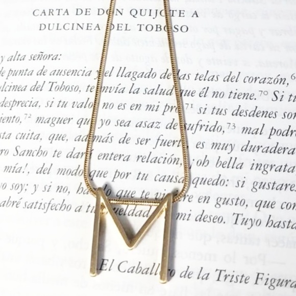 Alquimia Jewelry - LETTER M INITIAL PENDANT NECKLACE